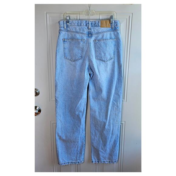 Cotton:On Loose Straight Jeans Light Wash Size 8 Boyfriend Distressed Denim - Picture 2 of 9